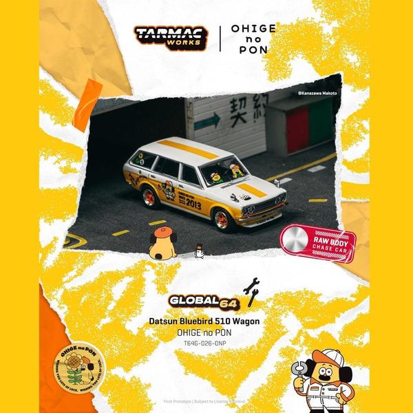 Pictrue of a Datsun Bluebird 510 Wagon 1/64 Diecast Car by Tarmac Works T64G-026-ONP