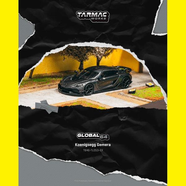 Pictrue of a Koenigsegg Gemera 1/64 Diecast Car by Tarmac Works T64G-TL053-GY