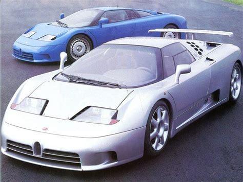 The Bugatti EB110 GT at The 1992 Paris Autoshow