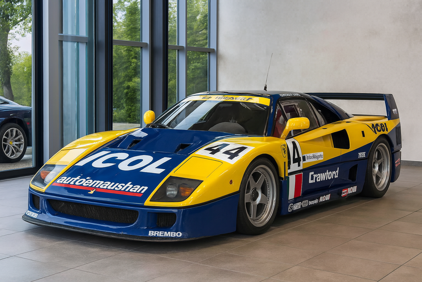 Igol-Ennea team Ferrari F40 GT Evo (GTE) in The 1996 24 Hours of Le Mans