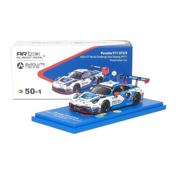 Pictrue of a Porsche 911 GT3 R 1/64 Diecast Car by Almost Real ARBOX-50-1-640004001