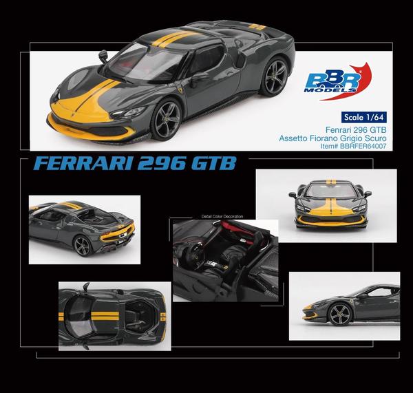 Pictrue of a Ferrari 296 GTB 1/64 Diecast Car by BBR BBRFER64_007