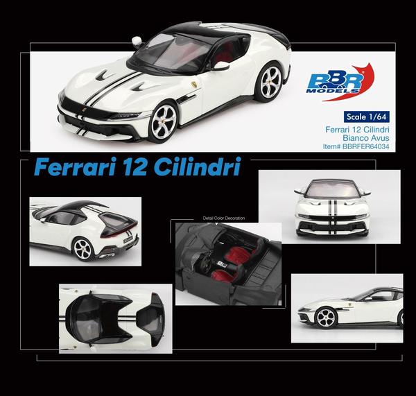 Pictrue of a Ferrari 12 Cilindri 1/64 Diecast Car by BBR BBRFER64_034