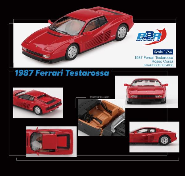 Picture of a 1987 Ferrari Testarossa by diecast car manufacturer BBR