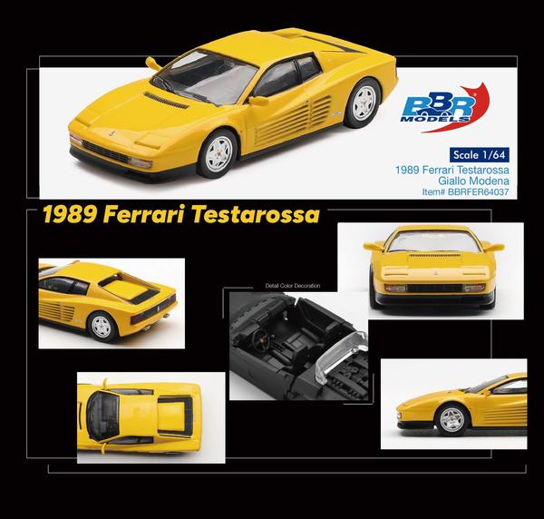Pictrue of a 1987 Ferrari Testarossa 1/64 Diecast Car by BBR BBRFER64_037