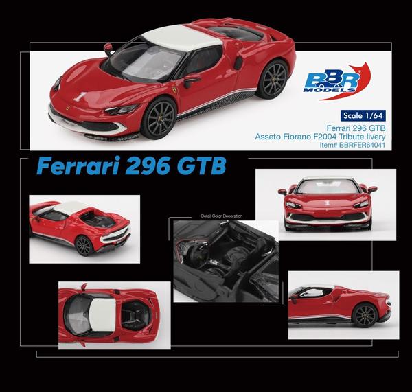 Picture of a Ferrari 296 GTB by diecast car manufacturer BBR