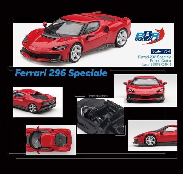 Pictrue of a Ferrari 296 Speciale 1/64 Diecast Car by BBR BBRFER64_042