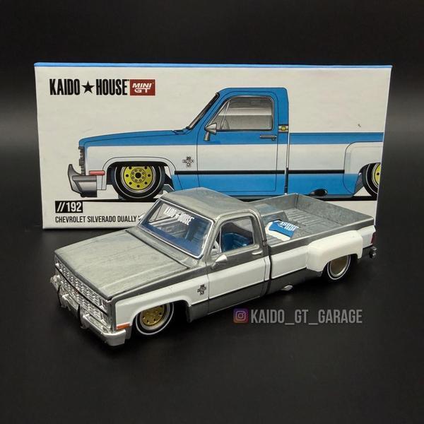 The Ch of the Chevrolet Silverado Dually Kaido House Vintage Spec 1/64 Diecast Car by Kaido House