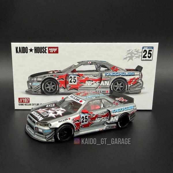 The Ch of the Nissan Skyline GT-R (R34) Kaido Star Racing 1/64 Diecast Car by Kaido House