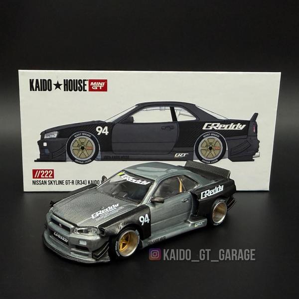 The Ch of the Nissan Skyline GT-R (R34) Kaido House GReddy 1/64 Diecast Car by Kaido House