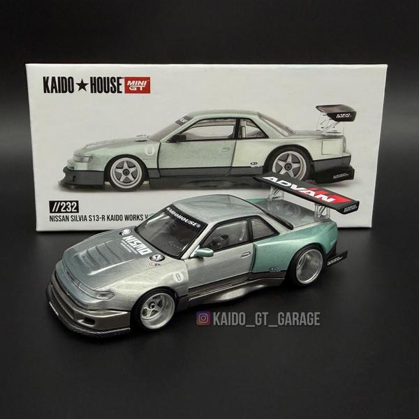 The Ch of the Nissan Silvia S13-R Kaido Works 1/64 Diecast Car by Kaido House