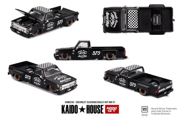Picture of a Chevrolet Silverado Dually Hot Rod by diecast car manufacturer Kaido House