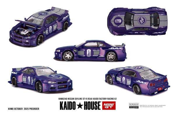 Picture of a Nissan Skyline GT-R (R34) Kaido Racing by diecast car manufacturer Kaido House