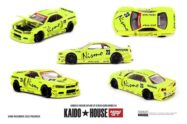 Pictrue of a Nissan Skyline GT-R (R34) Kaido House Nismo 1/64 Diecast Car by Kaido House KHMG_241
