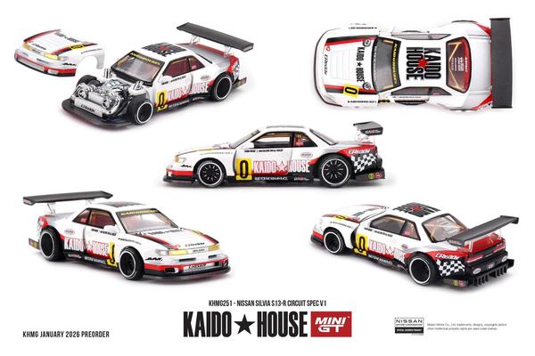 Pictrue of a Nissan Silvia S13-R Circuit Spec 1/64 Diecast Car by Kaido House KHMG_251