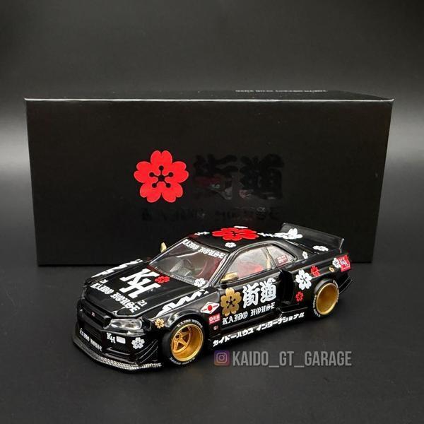Pictrue of a Nissan Skyline GT-R (R34) 1/64 Diecast Car by Kaido House KHMG_270