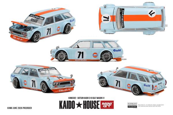 Pictrue of a Datsun 510 Wagon 1/64 Diecast Car by Kaido House KHMG_302