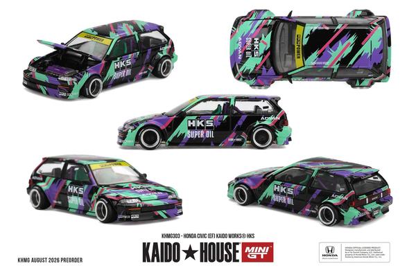 Pictrue of a Honda Civic (EF) 1/64 Diecast Car by Kaido House KHMG_303