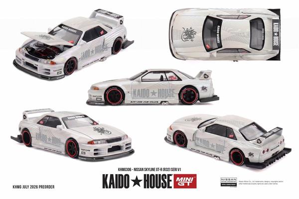 Pictrue of a Nissan Skyline GT-R (R32) 1/64 Diecast Car by Kaido House KHMG_306