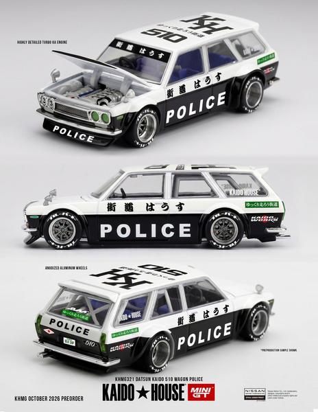 Pictrue of a Datsun 510 Wagon 1/64 Diecast Car by Kaido House KHMG_321