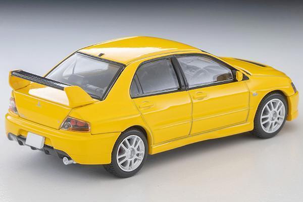The Rear of the Mitsubishi Lancer Evolution IX GSR 2005 Model 1/64 Diecast Car by Tomytec Tomica Limited Vintage