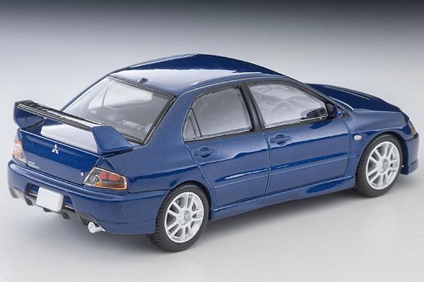 The Rear of the Mitsubishi Lancer Evolution IX GSR 2005 Model 1/64 Diecast Car by Tomytec Tomica Limited Vintage