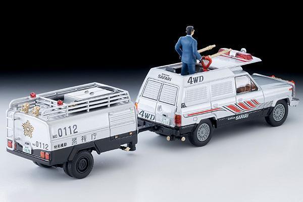 The Rear of the Seibu Keisatsu Safari 4WD 1/64 Diecast Car by Tomytec Tomica Limited Vintage