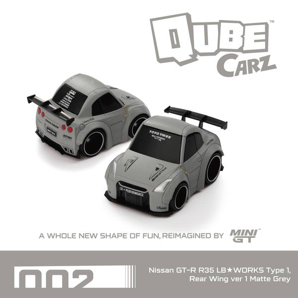 Picture of a Nissan GT-R R35 LB Works Type 1 Rear Wing Ver 1 by diecast car manufacturer Qube Carz