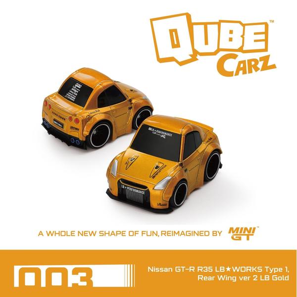 Picture of a Nissan GT-R R35 LB Works Type 1 Rear Wing Ver 2 by diecast car manufacturer Qube Carz