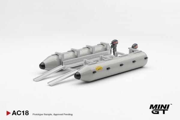 The Front of the Pontoon Raft 1/64 Diecast Car by Mini GT