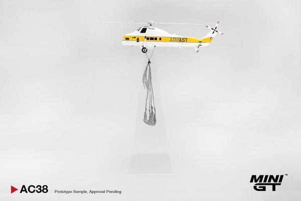 The Left-Side of the Sikorsky S58T Helicopter 1/64 Diecast Car by Mini GT