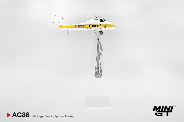 The Right-Side of the Sikorsky S58T Helicopter 1/64 Diecast Car by Mini GT