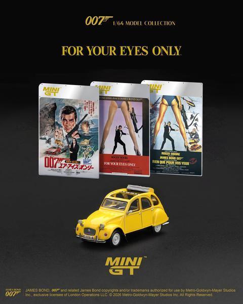 The Set of the Citroen 2CV 1/64 Diecast Car by Mini GT