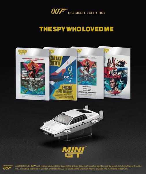 The Set of the Lotus Esprit S1 Submarine 1/64 Diecast Car by Mini GT