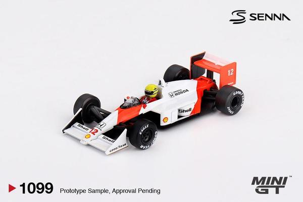 Picture of a McLaren MP4/4 by diecast car manufacturer Mini GT