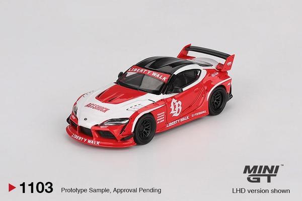 Picture of a Toyota GR Supra LB Works by diecast car manufacturer Mini GT