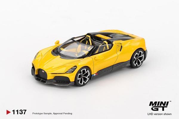 Picture of a Bugatti W16 Mistral by diecast car manufacturer Mini GT