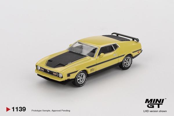 Pictrue of a Ford Mustang Mach 1 1/64 Diecast Car by Mini GT MGT_01139