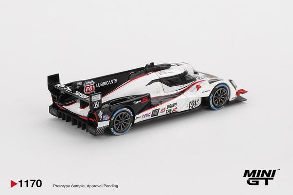 The Rear of the Acura ARX-06 GTP 1/64 Diecast Car by Mini GT