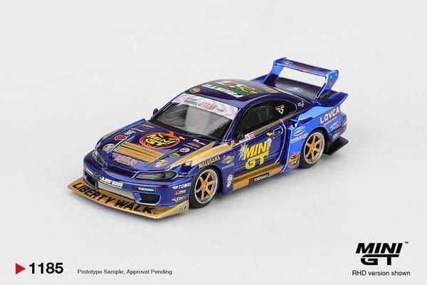 Pictrue of a Nissan Silvia (S15) LB-Super Silhouette Works 1/64 Diecast Car by Mini GT MGT_01185