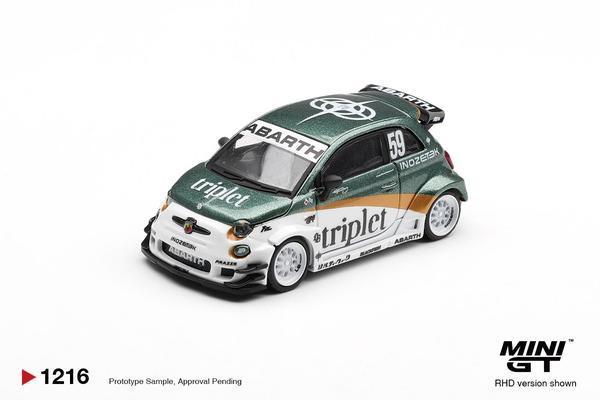 Pictrue of a Abarth 595 LB-Works x Abas Works 1/64 Diecast Car by Mini GT MGT_01216