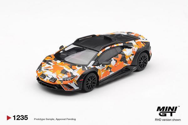 Picture of a Lamborghini Huracan Sterrato by diecast car manufacturer Mini GT