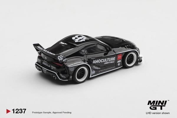 The Rear of the Toyota GR Supra LB Works 1/64 Diecast Car by Mini GT