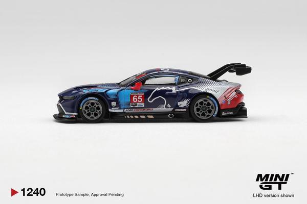 The Left-Side of the Ford Mustang GT3 1/64 Diecast Car by Mini GT
