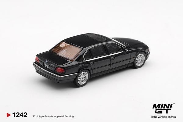 The Rear of the BMW 750iL 1/64 Diecast Car by Mini GT