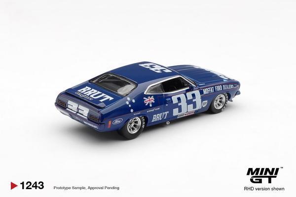 The Rear of the Ford XB Falcon GT 1/64 Diecast Car by Mini GT