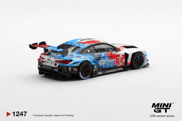 The Rear of the BMW M4 GT3 EVO 1/64 Diecast Car by Mini GT