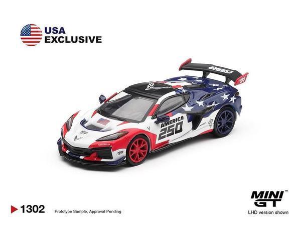 Picture of a Chevrolet Corvette ZR1 by diecast car manufacturer Mini GT