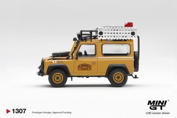 The Left-Side of the Land Rover Defender 90 1/64 Diecast Car by Mini GT