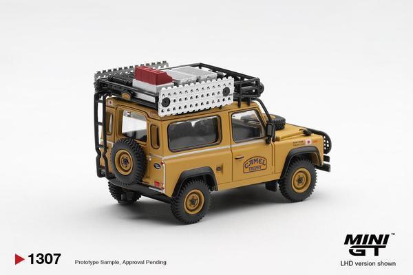 The Rear of the Land Rover Defender 90 1/64 Diecast Car by Mini GT